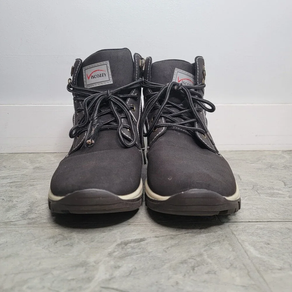 Viscozzy Unisex Gray/Black Lightweight Winter Ankle Boots
